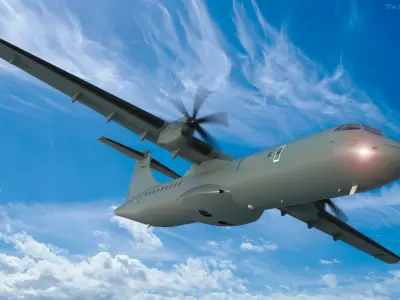  ATR 72-600 Maritime Patrol Plane Flying 