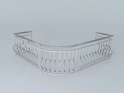Metal railing Free 3D model