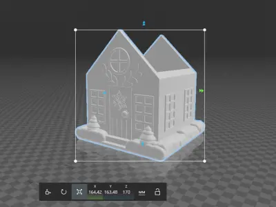 holiday-themed cottage 3D print model