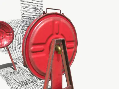 barbed wire Low-poly 3D model