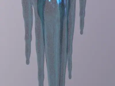 Ice Hanging Low-poly 3D model