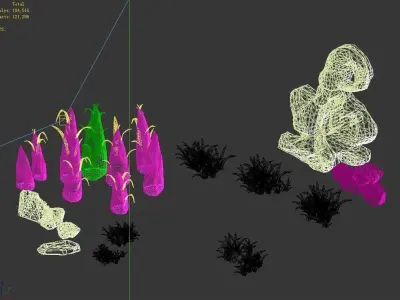 Forsaken Forest - Plant - Stone 21 3D model