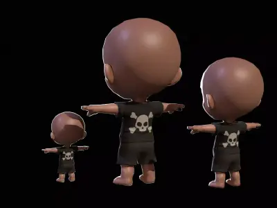 ChibiManiac1Pack1 Low-poly 3D model