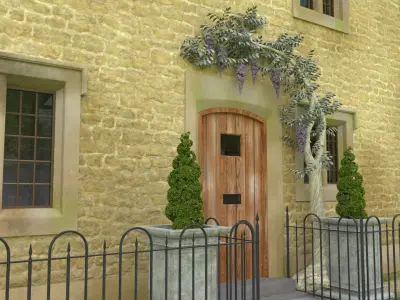 An English Georgian House Cottage 3D model