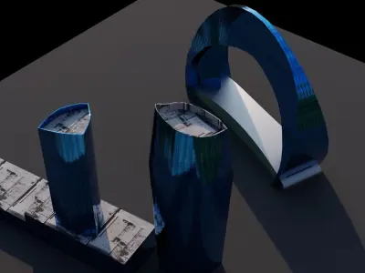 The Crescent Development Pack - Baku Low-poly 3D model