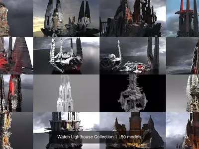 Watch Lighthouse Collection 1 3D Model Pack