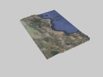 Oran City Low-poly 3D model