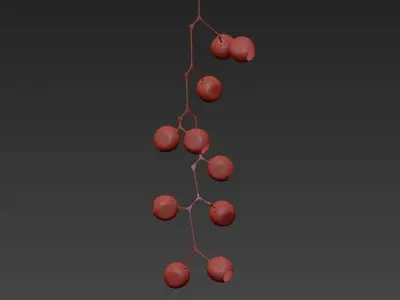 FAIRFAX fruit hanging from branch 3D model