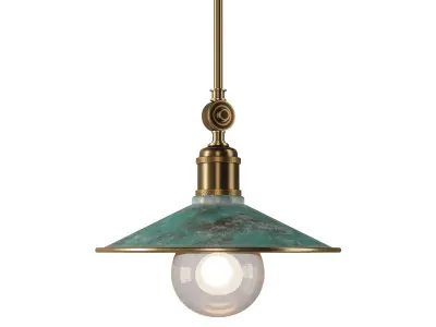 Brass pendant light sku 351 Free 3D model