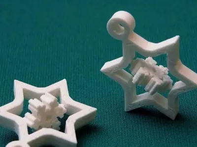 Snowflake pendant 3D print model