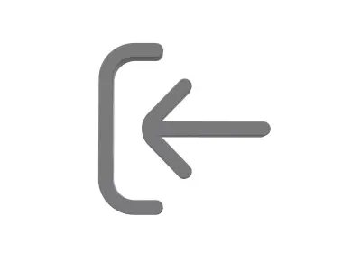 3d arrow right to bracket Low-poly 3D model
