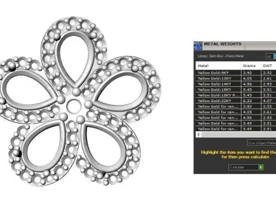 Pendant 0014 Free 3D print model