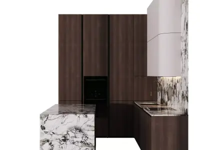 Modern Kitchen with Island 16 3D model