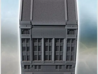 Nationale Levensverzekering Bank Rotterdam Netherland - Modern W 3D print model
