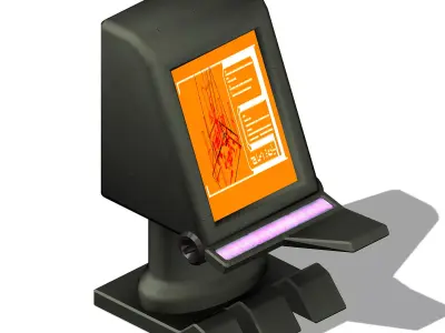 Satellite city object 01 3D model