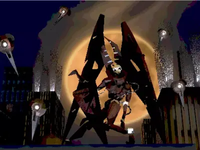 Retro-styled robo-angel 3000 Low-poly 3D model