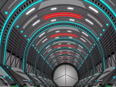 Sci Fi Interior Space 3D model