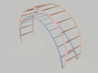 Playground Climbing Arch Frame - Low-poly PBR  Low-poly 3D model