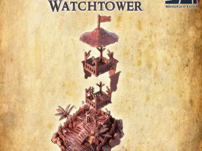 Pirate Watchtower  Tabletop Terrain 28 mm 3D print model