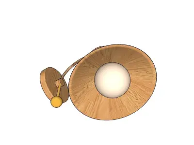 Wood Hood Sconce 3D model