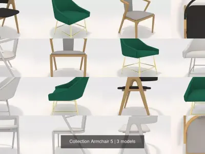 Collection Armchair 5 3D Model Pack