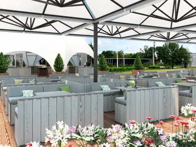 Summer cafe 3D model