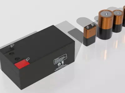 Battery  Low-poly 3D model