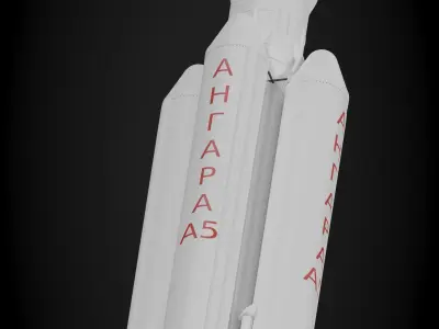 Angara A5 rocket 3D model