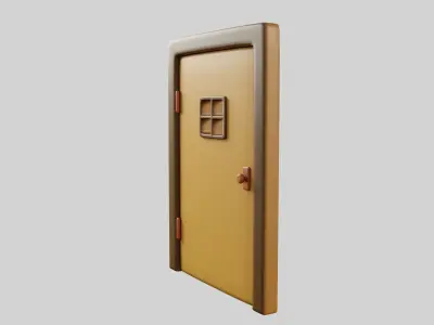 Cartoon Door 13a 3D model