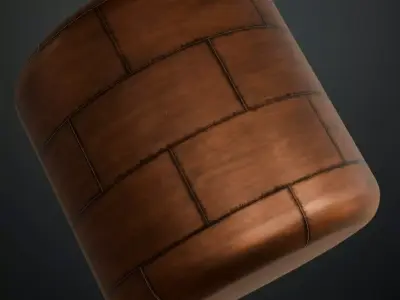Realistic Metal Copper Roof PBR Seamless Texture