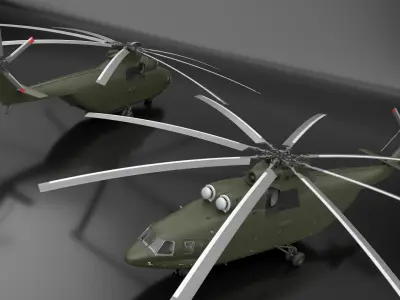  Extra Large Military Cargo Helicopter Green 