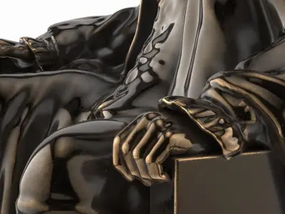  Franklin Seated Statue Large Bronze 