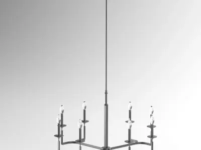 Hamrick Iron Chandelier 3D model