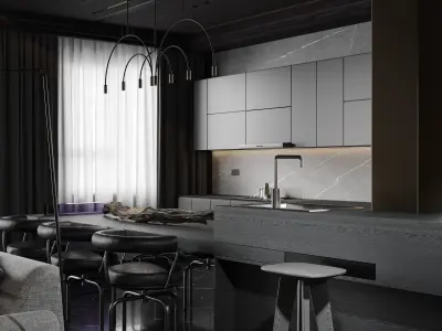apartment interior scenes        3D model 15