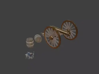 Victorian cannon British era 3D model