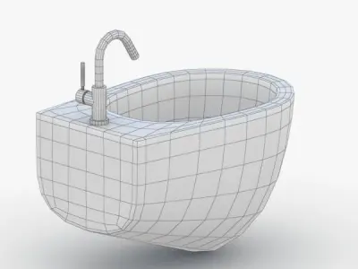 1560 - Toilet Low-poly 3D model