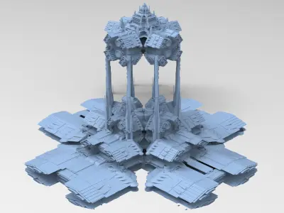Luxor Sci fi Docking array tower 3 3D model