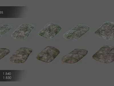 Stone arch - PBR Asset Kit Low-poly 3D model