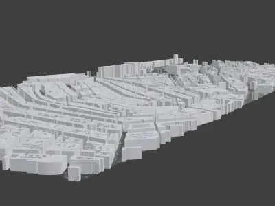 Amsterdam City Low-poly 3D model