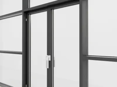 Panoramic glazing Stained glass 32 Low-poly 3D model