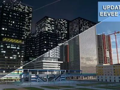 Cityscape00 city with buildings and trees 3D model