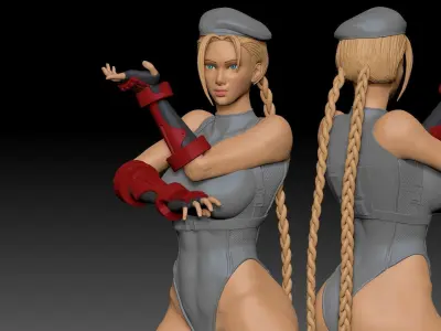 cammy white street fighter 6 classic costume 3D print model