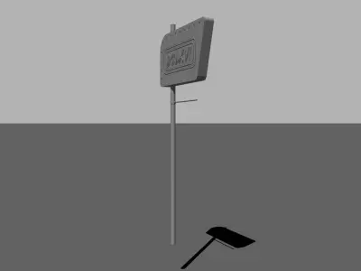 Retro Sign Free 3D model