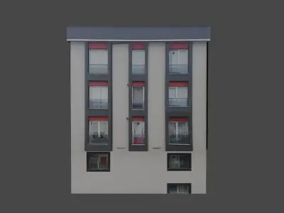 Architectural Building-9 Low-poly 3D model