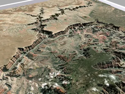 Mountain landscape Grand Canyon Arizona USA 3D model