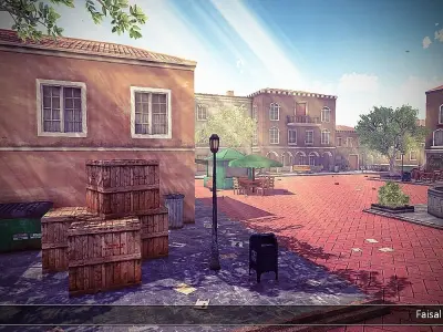 Venice Town Low-poly 3D model