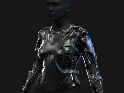 27 Female Scifi Suits KitBash with Uvs Plus ZTL LP HP Low-poly 3D model