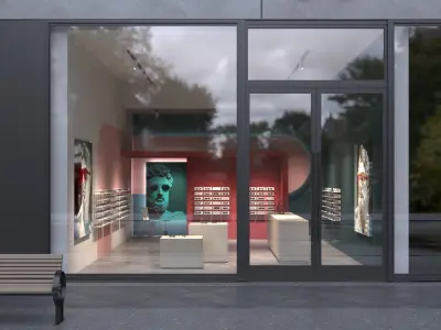 Interior Scene 10 - Glasses Shop 3D model 3D model
