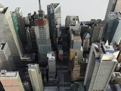  Manhattan District Times Square A Low Poly 
