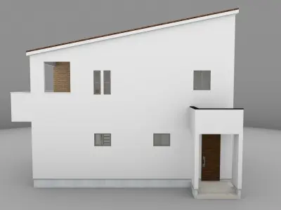 House model for background 04 Low-poly 3D model